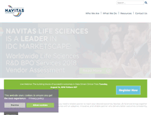 Tablet Screenshot of navitaslifesciences.com